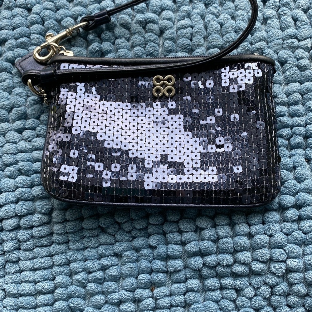 Coach EUC Occassion Small Sequin Wristlet